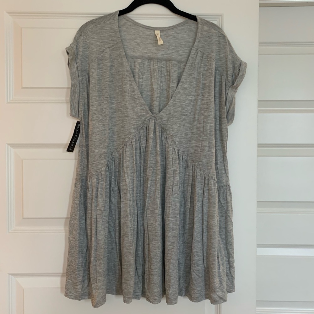 NWT Gray Peplum Tunic!
